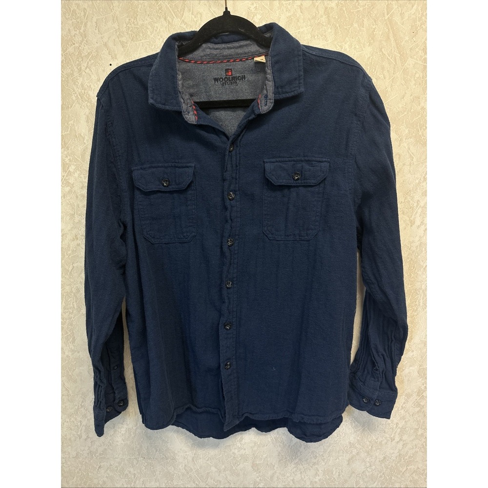 Woolrich Button Up Shirt Women's‎ Extra Large Flannel Blue Outdoor